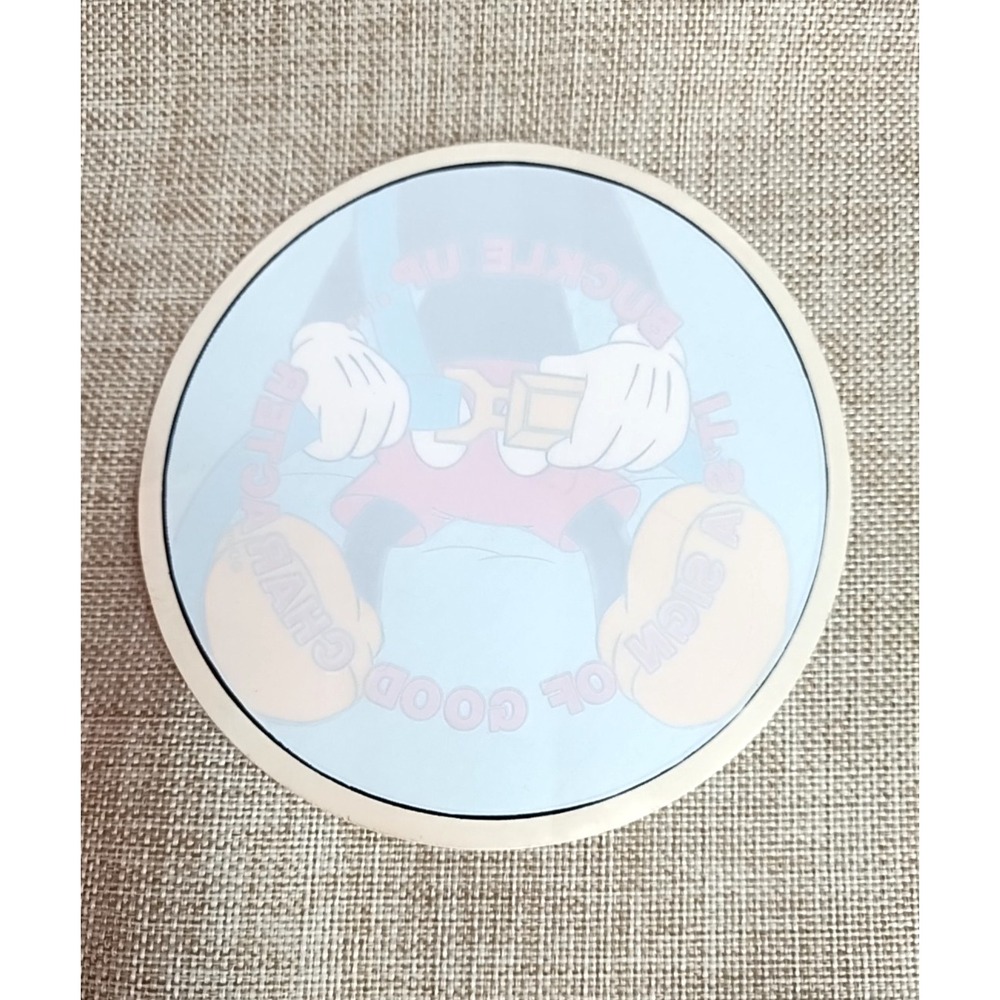 Disney Mickey Buckle Up Sticker Decal "Buckle Up Its A Sign Of Good Character"